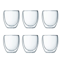 Bodum 4558-10-12 PAVINA Double Walled Thermo Glasses 0.25 L, 8 oz,Transparent, Set of 6