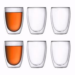 Bodum - 4559-10-12US Bodum Pavina Double Wall Insulated Glasses 12 Oz. (6-Pack) Clear