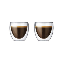 Bodum 2.5oz Pavina Double Wall High-Heat Borosilicate Glass  Set of 2  Clear