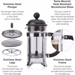 BODUM Caffettiera 8 Cup French Press Coffee Maker, Off White, 1.0 l, 34 oz