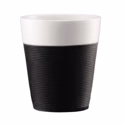 Bodum Bistro, Set, 0.3 L, Black, White, Porcelain, Silicone, 2 person(s), 2 pc(s)