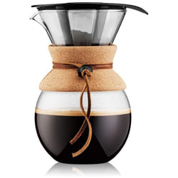 Bodum 11571Â 109Â 1L Pour Over Coffee Maker with Permanent Filter, Layered, Transparent, 14Â x 16.3Â x 20.2Â cm