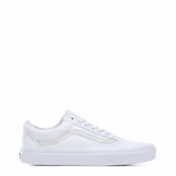Unisex Vans True White Old Skool Canvas Trainers - UK 5