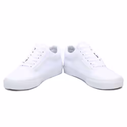 Unisex Vans True White Old Skool Canvas Trainers - UK 5