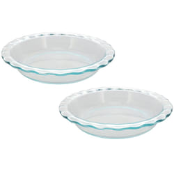 Pyrex Easy Grab 9.5"""" Glass Pie Plate Made in the USA