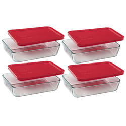 Pyrex 3-cup Rectangle Food Storage (Pack of 4 containers)