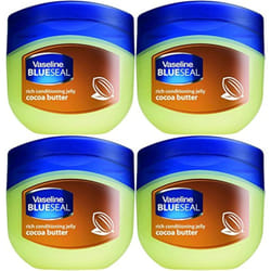 Vaseline Rich Conditioning Petroleum Jelly Cocoa Butter 34 Ounce Pack of 4