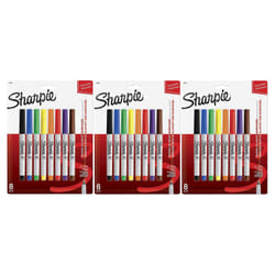 Sharpie 37600PP Ultra Fine Point Permanent Markers (Pack of 3)  Classic Colors  8 Count per Pack  24 Markers Total; Remarkably Resilient Ink Dries Qui