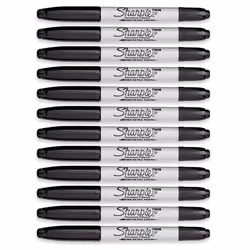 Sharpie Twin-Tip Permanent Markers Ultra Fine and Fine Point 12-Count (Black)
