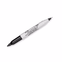 Sharpie Twin-Tip Permanent Markers  Ultra Fine and Fine Point  12-Count (Black)