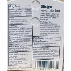Blistex Medicated Lip Balm with SPF 15 for Dryness  Chapping and Soothes Irritated Lips 0.15 Ounce (Pack of 8)
