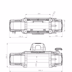 13,500lb 'SL'  12V Winch. 24m x 9.5mm Steel Rope.