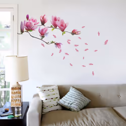 Walplus Giant Magnolia Flowers Removable Wall Sticker Decals