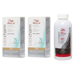 ) Wella Colour Charm Permanent Liquid Hair Toner - 42ml - T35+T35+Developer(Vol.20