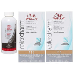 ) Wella Colour Charm Liquid Colour Toner 42ml - T11+T11+Developer (vol.20