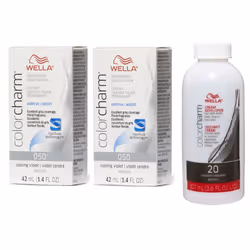 ) Wella Colour Charm Permanent Liquid Hair Toner - 42ml - O50+O50+Developer(Vol.20