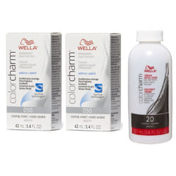 ) Wella Colour Charm Permanent Liquid Hair Toner - 42ml - O50+O50+Developer(Vol.20