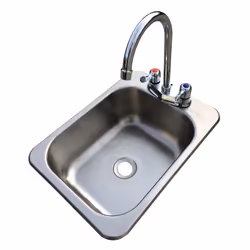 S11 Counter Top Sunk Inset Stainless Steel HAND WASH BASIN Sink Waste, Plug & Tap