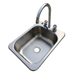 S11 Counter Top Sunk Inset Stainless Steel HAND WASH BASIN Sink Waste, Plug & Tap
