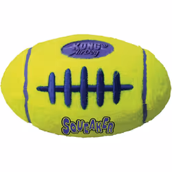 KONG - AirDog Squeaker Football - Squeaky Bounce and Fetch Toy, Tennis Ball Material - For Large Dogs