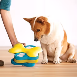 Outward Hound Dog Tornado Interactive Treat Puzzle Dog Toy, Blue