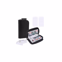 EcoFused Memory Card Case  Fits up to 22x SD  SDHC  Micro SD  Mini SD and 4X CF  Holder with 22 Slots (Black  2 Pack)
