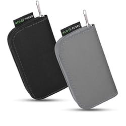 EcoFused Memory Card Case  Fits up to 22x SD  SDHC  Micro SD  Mini SD and 4X CF  Holder with 22 Slots (Black & Grey  2 Pack)