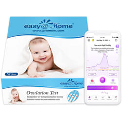 50 Ovulation Test Strips-Width of 5mm-Powered by Premom Ovulation Predictor iOS and Android App