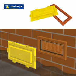 Airbrick Flood Water Defence Protection Cover with White Frame