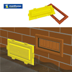 Airbrick Flood Water Defence Protection Cover with White Frame