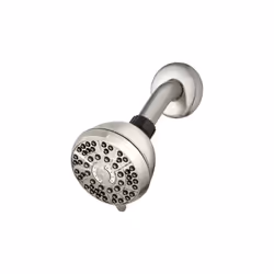 Waterpik PowerPulsePlus Brushed Nickel Six settings Wallmount Showerhead, 2 Gpm