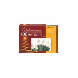 Celebrations 4000-71 Mini Light Set 100 Clear Lights - pack of 24