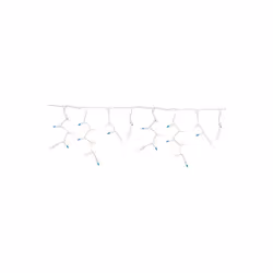 Celebrations 9.5 ft. Platinum LED T5 Icicle Christmas Lights, Blue & Pure White - 100 Count
