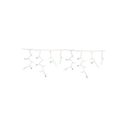 Celebrations  9.5 ft. Platinum LED T5 Icicle Christmas Lights, Blue & Pure White - 100 Count