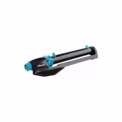 Fiskars Gilmour Metal Elevated Base Medium Duty 1-Rectangular Pattern Oscillating Sprinkler for 4000 sq. ft. - Black & Turqu ...