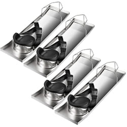 VEVOR Concrete Knee Boards 28'' x 8'' Slider Knee Boards  Kneeler Board Stainless Steel Concrete Sliders 2 Pair of Moving Sliders w/Concrete Knee Pads
