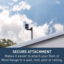 Netatmo Rain & Wind Gauge Mount | Compatible with Netatmo Wind and Rain Gauges |Easy Installation Weatherproof | Black | Model NWM01WW