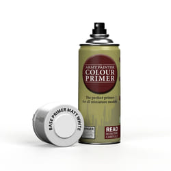 Colour Primer Matt White, 400 mL Acrylic Spray Primer, Spray Paint for Tabletop Roleplaying, Boardgames, and Wargames Miniature Modelling