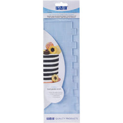 PME Stripe Patterned Side Scraper for Cake Decorating-10 inches, Transparent