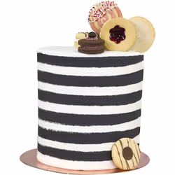 PME Stripe Patterned Side Scraper for Cake Decorating-10 inches, Transparent