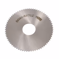 60mm OD 0.6mm Thickness 72T HSS Circular Slitting Saw Blade Cutter