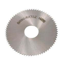 60mm OD 0.6mm Thickness 72T HSS Circular Slitting Saw Blade Cutter