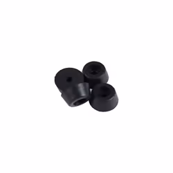 4pcs Rubber Feet Bumper Furniture Sofa Table Amplifier Speaker Cabinet Leg Pads Floor Protector Black D25x20xH11mm