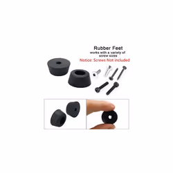 4pcs Rubber Feet Bumper Furniture Sofa Table Amplifier Speaker Cabinet Leg Pads Floor Protector Black D25x20xH11mm