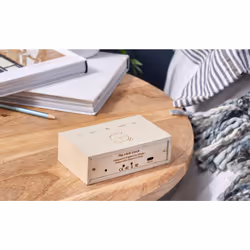 Gingko Design Flip Click Clock Digital alarm clock Maple colour, White