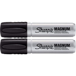Sharpie 44001 Oversized Chisel Tip Extra Wide Magnum Permanent Marker (2 Pack)  Black  Sturdy Extra-wide Felt Chisel Tip  Quick-drying Ink is Fade-and