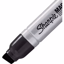 Sharpie 44001 Oversized Chisel Tip Extra Wide Magnum Permanent Marker (2 Pack)  Black  Sturdy Extra-wide Felt Chisel Tip  Quick-drying Ink is Fade-and
