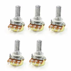 B50K 50K Ohm Adjustment Single Linear Rotary Taper Potentiometer 5 Pcs