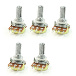 B50K 50K Ohm Adjustment Single Linear Rotary Taper Potentiometer 5 Pcs