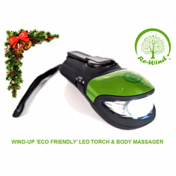 Re-Wind Wind-Up Led Torch Flashlight with Non-Slip Finish, Wrist Strap